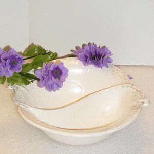 ❄️HP❄️  Vtg '60 USA California Pottery #725 Leaf Bowl